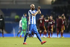 Ipswich Town 14FEB17 Prints: Brighton & Hove Albion's Bruno Saltor Applauds in EFL Sky Bet Championship Match vs Ipswich Town (14 February 2017)