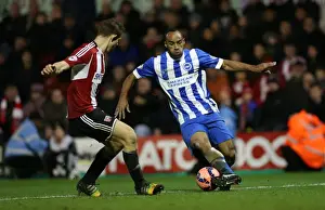 Brentford 03JAN15 Prints: Brighton and Hove Albion's Chris O'Grady Scores the Decisive Second Goal in FA Cup Match against Brentford