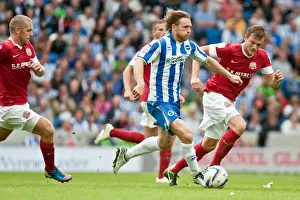 Barnsley - 25-08-2012 Prints: Brighton & Hove Albion's Craig Mackail-Smith Scores Against Barnsley in Npower Championship Match