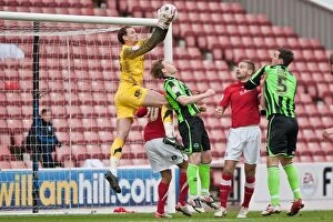 Images Dated 28th April 2012: Brighton & Hove Albion's David Button in Action at Barnsley, Npower Championship, 2012