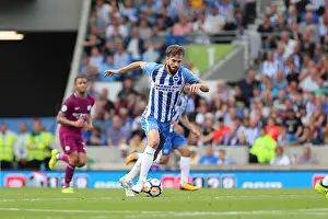 Manchester City 12AUG17 Prints: Brighton & Hove Albion's Davy Propper in Action Against Manchester City (12AUG17)