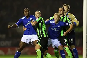 Leicester City - 23-10-2012 Prints: Brighton & Hove Albion's El-Abd and Greer Face Off Against Leicester City in Championship Clash (October 23)