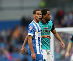 Blackburn Rovers 08NOV14 Prints: Brighton & Hove Albion's Elliott Bennett in Action Against Wigan Athletic (November 2014)