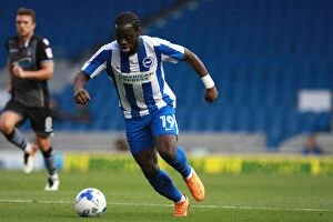 Images Dated 9th August 2016: Brighton & Hove Albion's Elvis Manu in Action against Colchester United during the EFL Cup First