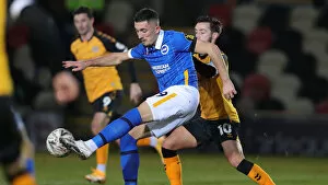 Images Dated 10th January 2021: Brighton and Hove Albion's FA Cup Battle at Newport County: A Tight 10th January 2021 Encounter