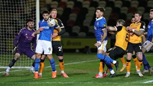 Images Dated 10th January 2021: Brighton and Hove Albion's FA Cup Battle at Newport County: A Tight 10th January 2021 Encounter