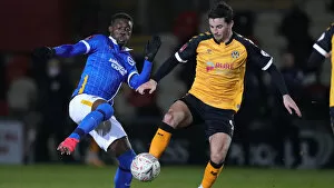 Images Dated 10th January 2021: Brighton and Hove Albion's FA Cup Battle at Newport County: A Tight 10Jan21 Encounter