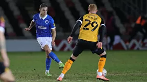 Newport County 10JAN21 Collection: Brighton and Hove Albion's FA Cup Battle at Newport County: A Tense Third Round Clash