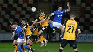 Newport County 10JAN21 Collection: Brighton and Hove Albion's FA Cup Battle at Newport County: A Tenacious Third Round Tussle (10JAN21)
