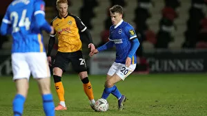 Newport County 10JAN21 Collection: Brighton and Hove Albion's FA Cup Battle at Newport County: A Tight 10Jan21 Clash