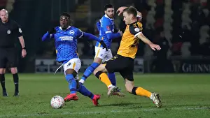 Brighton and Hove Albion's FA Cup Battle at Newport County: A Tenacious Tussle on 10th January 2021 (Newport County vs. Brighton and Hove Albion, FA Cup Third Round)