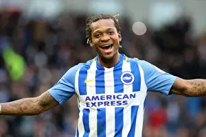 Arsenal 04MAR18 Prints: Brighton and Hove Albion's Gaetan Bong Celebrates Derby Win Against Arsenal (04MAR18)