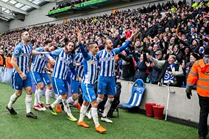 Arsenal 04MAR18 Prints: Brighton & Hove Albion's Glenn Murray Scores the Opener Against Arsenal (04MAR18)