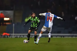 Blackburn Rovers - 22-01-2013 Prints: Brighton & Hove Albion's Inigo Calderon in Action against Blackburn Rovers