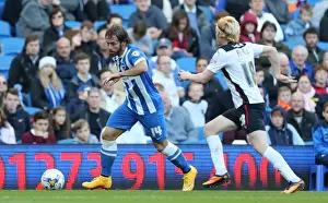 Rotherham Utd 25OCT14 Prints: Brighton & Hove Albion's Inigo Calderon at American Express Community Stadium during SkyBet Championship Match vs