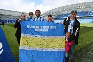 Brighton & Hove Albion's Inigo Calderon Named SWC Player of the Year after Victory over Watford (25APR15)