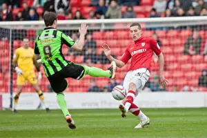 Brighton & Hove Albion's Jim McNulty Scores Past Barnsley's Ashley Barnes, Npower Championship 2012