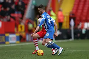 Brighton and Hove Albion's Joe Bennett in Action Against Charlton Athletic (Charlton Athletic 10Jan15)