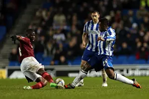Nottingham Forest - 15-12-2012 Prints: Brighton & Hove Albion's Kazenga LuaLua in Action Against Nottingham Forest