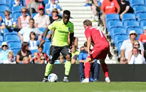 Prints of Kazenga LuaLua during the pre-season friendly match between Brighton and Hove Albion and Sevilla FC at the American Express Community Stadium, Falmer, England on 2nd August 2015 Pre-Season Prints: Brighton & Hove Albion's Kazenga LuaLua in Action against Sevilla FC (2015)