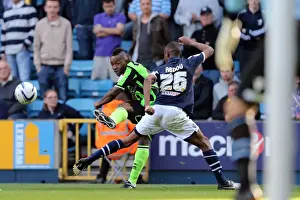 Millwall - 22-09-2012 Prints: Brighton & Hove Albion's Kazenga LuaLua Sends a Cross at Millwall