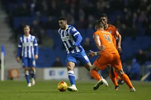 Leon Best Prints: Brighton & Hove Albion's Leon Best in Action against Ipswich Town (January 2015)