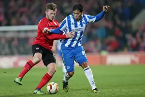 2013 Prints: Brighton & Hove Albion's Leonardo Ulloa in Action against Cardiff City (February 19)
