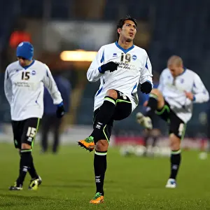 Blackburn Rovers - 22-01-2013 Prints: Brighton & Hove Albion's Leonardo Ulloa Training Ahead of Brighton Derby against Blackburn Rovers