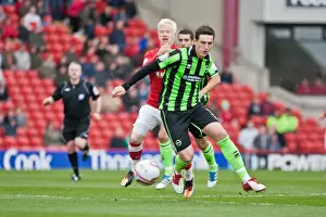 Barnsley 28-04-2012 Prints: Brighton & Hove Albion's Lewis Dunk in Action Against Barnsley (April 28, 2012)