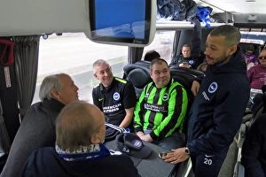 Images Dated 17th December 2016: Brighton & Hove Albion's Liam Rosenior on Sky Bet 10 in 10 Bus to Birmingham City Game (17DEC16)