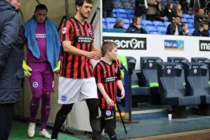 Images Dated 28th February 2015: Brighton and Hove Albion's Mascot Faces Off Against Bolton Wanderers during Sky Bet Championship