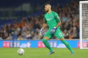 Barnet 22AUG17 Prints: Brighton and Hove Albion's Niki Maenpaa Guarding the Goal: Barnet vs