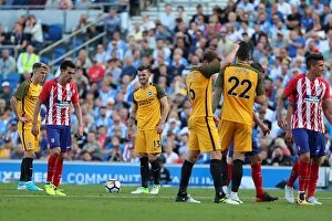 Images Dated 6th August 2017: Brighton & Hove Albion's Pascal Gross Readies Free-Kick vs Atletico Madrid (06AUG17)