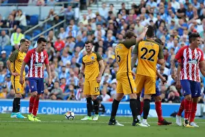 Pre-Season Prints: Brighton & Hove Albion's Pascal Gross Readies Free-Kick vs Atletico Madrid (06AUG17)