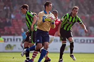 Nottingham Forest - 24-03-2012 Prints: Brighton & Hove Albion's Peter Brezovan Faces Nottingham Forest in Championship Clash (24-03-2012)