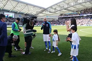Prints of Lap of appreciation during the Premier League match between Brighton and Hove Albion and Manchester City at the American Express Community Stadium, Falmer, Brighton on the 12th May 2019 2018-19 Matches Prints: Brighton and Hove Albion's Premier League Victory Lap: Manchester City, 12 May 2019