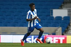 Images Dated 9th August 2016: Brighton & Hove Albion's Sam Adekugbe in EFL Cup Action against Colchester United at American