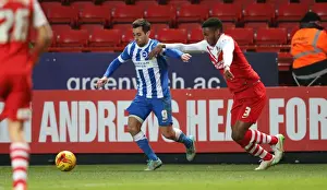 Charlton Athletic 10JAN15 Prints: Brighton & Hove Albion's Sam Baldock Scores Against Charlton Athletic