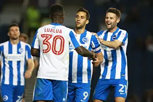 Brighton & Hove Albion's Sam Baldock Scores in EFL Cup Win Against Colchester United (09AUG16)