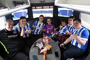 Brighton & Hove Albion's Sky Bet 10 in 10 Bus Journey: Fans and Liam Rosenior Heading to Birmingham City Game (17DEC16)