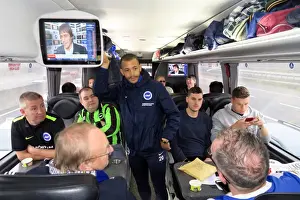 Brighton & Hove Albion's Sky Bet 10 in 10 Bus Journey: Fans and Liam Rosenior Heading to Birmingham City Game (17DEC16)