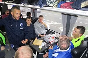 Images Dated 17th December 2016: Brighton and Hove Albion's Sky Bet 10 in 10 Bus Journey: Fans with Lian Rosenior Heading to