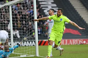 Scores A Goal Prints: Brighton and Hove Albion's Thrilling Championship Win Against MK Dons (19MAR16)