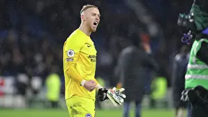 Brighton and Hove Albion's Thrilling Victory Over Crystal Palace (15MAR23): Celebrating at the Final Whistle