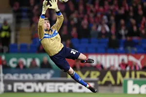 Cardiff City - 19-02-2013 Prints: Brighton & Hove Albion's Tomasz Kuszczak Makes Saving vs