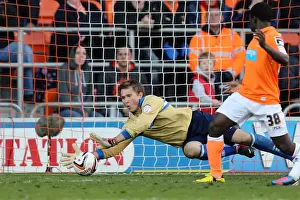 Brighton & Hove Albion's Tomasz Kuszczak Saves Shot vs. Blackpool, October 27, 2012