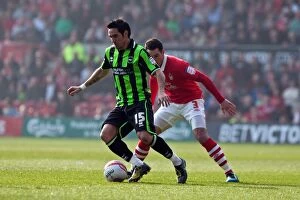 Images Dated 24th March 2012: Brighton & Hove Albion's Vicente vs Nottingham Forest, Championship Clash at The City Ground