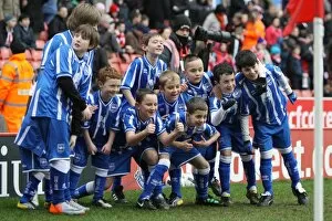 Stoke City (FAC) Collection: Brighton Mascots at Stoke City for the FA Cup 5th Round, Feb 2011