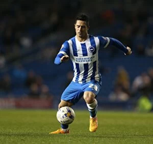 Images Dated 14th April 2015: Brighton Midfielder Beram Kayal in Action Against Huddersfield Town (14APR15)