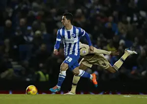 Leeds United 24FEB15 Prints: Brighton Midfielder Beram Kayal in Action Against Leeds United, February 2015